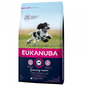 EUKANUBA DOG PUPPY MEDIUM sausā barība kucēniem Vista 2kg